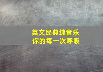 英文经典纯音乐 你的每一次呼吸